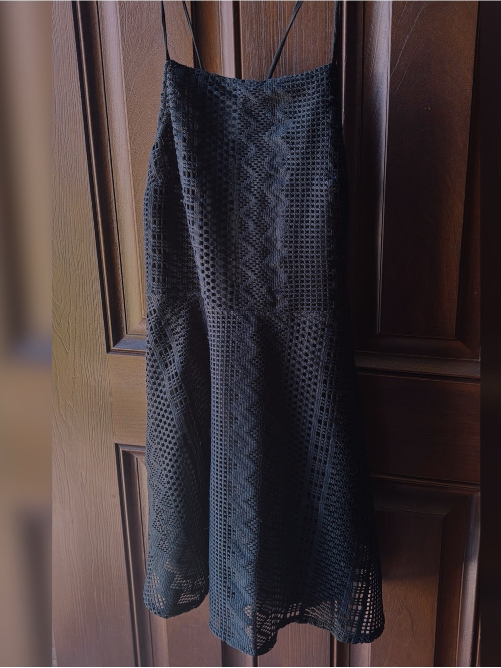 JustFab Black Lace Mini Dress